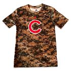 T-shirt camouflage numérique base cool MLB Chicago Cubs jeunes garçons M 10/12
