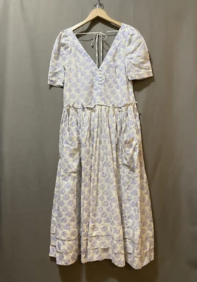 Nuevo sin etiquetas Vestido midi Free People para mujer manga abullonada There She Goes talla XS Peri floral Foto 1 de 4