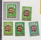 Ancienne  étiquette  allumettes Belgique BN102515 Cigarettes Tigra Tigre 