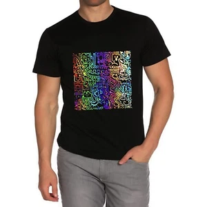 Men's Color Changing Graphic T-Shirt Black Size M - Picture 1 of 7