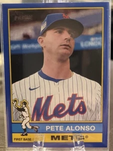 2025 Topps Heritage - Pete Alonso #374 Dark Blue Border - Picture 1 of 2