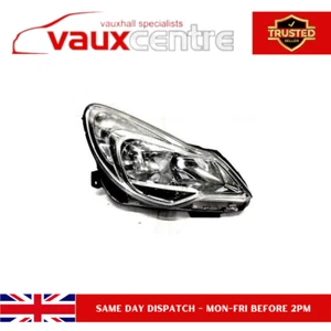 VAUXHALL CORSA D 2010+ FACELIFT DRIVERS SIDE O/S FRONT CHROME HEADLIGHT 95507718 - Picture 1 of 2