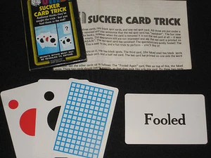 Sucker Card Trick Magic Trick - Close Up Magic, Street, Walk Around, Restaurants - Picture 1 of 2