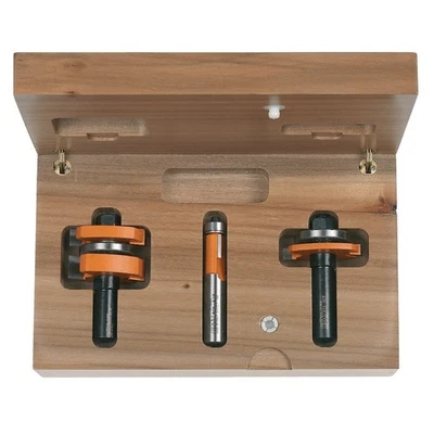 CMT 800.526.11 3-Piece Tongue & Groove Cabinetmaking Set in Hardwood Case, 1/... - Image 1 of 3
