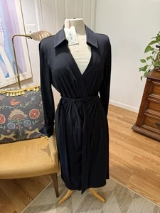 Alex Marie Adaline Jetset-Tech Super Stretch Wrap Dress Black Sz 16 Stretch - Picture 1 of 8