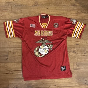 Rapid Dominance Red USMC US Marine Corps Jersey Embroidered - Large Tall - Picture 1 of 9