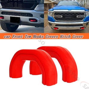 2pcs car Front Tow Hooks Covers Hitch Cover for Dod-ge RA-M 1500 2019-2024 - Foto 1 di 11