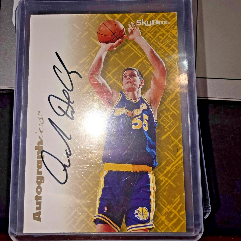 1996 SKYBOX INTERNATIONAL Andrew Donald DeClercq AUTO - GOLDEN STATE WARRIORS - Image 1 of 4