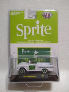 M2 1959 Chevy Chevrolet Fleetside Pickup Sprite 1/64 White Green 🟢 - Picture 1 of 6