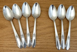 Juego de 7 cucharas de postre Wm Rogers 1937 Memory Hiawatha plateadas - Imagen 1 de 6