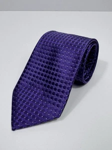 Corbata de cuello DONALD TRUMP colección exclusiva seda 3,5” X 59,5” púrpura plata - Imagen 1 de 9