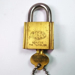 Candado vaso pasador genuino Elgin con llave original grillete endurecido - Imagen 1 de 6