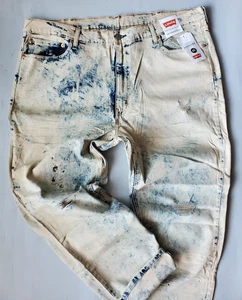 Levi's 541 MENS Acid Wash Athletic Taper DISTRESSED Zip-Fly Stretch JEANS:42X30 - Picture 1 of 8
