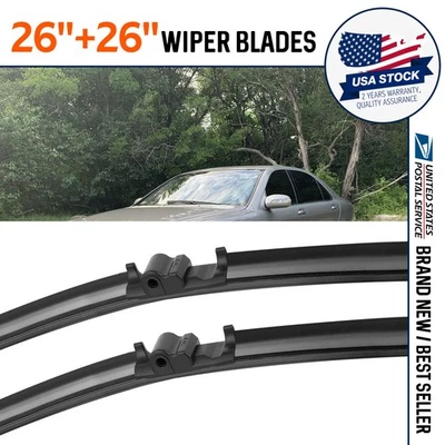 Juego de escobillas limpiaparabrisas delanteras 26" y 26" OEM para Mercedes-Benz S500 2001-2006 Foto 1 de 4