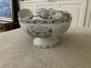 Burgess & Leigh Farmers Arms 12" Punch Bowl, 12 cups , God Speed The Plough - Picture 1 of 23
