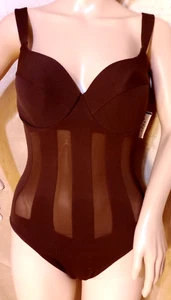Wolford Cocoa/Brown Swimsuit Swimbody Made in Austria Size M Cup Size C NWT! - Picture 1 of 12