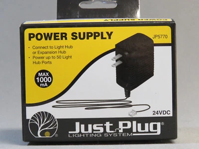 WOODLAND SCENICS JP5770 POWER SUPPLY JUST PLUG LIGHTING SYSTEM 24 VDC WDS5770 - Image 1 of 4