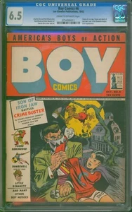 Boy Comics #6 (1942) ⭐ CGC 6.5 ⭐ Iron Jaw Origin! Golden Age Lev Gleason Comic - Picture 1 of 5