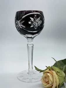 Magnifico bicchiere da vino in cristallo al piombo romano rosso vino vintage 16,5 cm - Foto 1 di 5