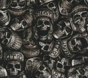 Pellicola stampa trasferimento acqua Skulls Snapback casco - larghezza 100 cm - Foto 1 di 3