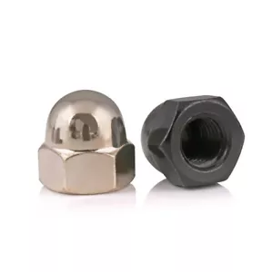 Tuercas de cúpula hexagonales de bellota con cúpula M3 M4 M5 M6 M8 M10 M12 zinc/acero ni-chapado - Imagen 1 de 6