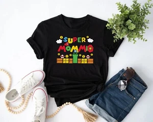 T-shirt Super Mommio regalo festa della mamma migliore maglietta mamma divertente carina mamma donna top - Foto 1 di 8