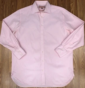 CAMISA THOMAS ROSA CORTE CLÁSICO 100% ALGODÓN ROSA Y BLANCO Talla 16 GRANDE, L - Imagen 1 de 4