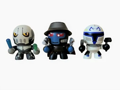 3 Target STAR WARS Mighty Mini Muggs CAD BANE GENERAL GRIEVOUS CAPTAIN REX Brinquedos - Imagem 1 de 3