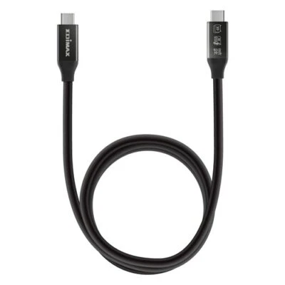 Edimax Cavo USB C UC4 SERIES 100W Usb4 Thunderbolt 3 Black 1m UC4 010TB - Immagine 1 di 3