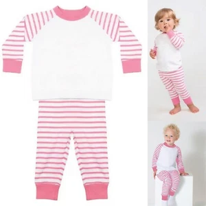Pink Larkwood Striped Pyjamas, Sublimation-Ready, Baby & Toddler Sizes, 200gs - Picture 1 of 4
