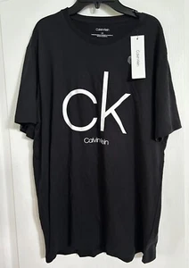 Nwt Calvin Klein Men's Monogram Short Sleeve T-Shirt L Black - Picture 1 of 3