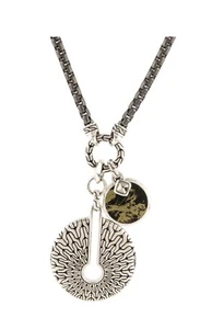 JOHN HARDY STERLING SILVER 925 PYRITE & APACH CHAIN AMULET NECKLACE - Picture 1 of 8