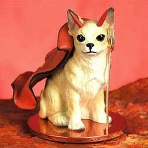 CHIHUAHUA Tan White Devil Dog Tiny One Figur Statue - Bild 1 von 1