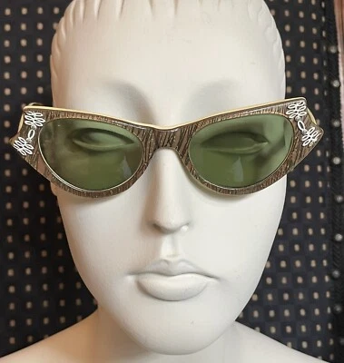 Винтажный 50-х косметический зеленый линзы солнцезащитные очки высокий стиль Maximalist - Изображение 1 из 4