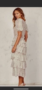love shack fancy Roxane silk ruffle dress sz XS - Picture 1 of 12