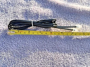 Telephone Line Cord, approx. 3 ft - Black (RJ-11) - Photo 1 sur 9