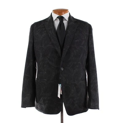 Abrigo deportivo Robert Graham nuevo con etiquetas talla 46 US Cusano en negro con cachemira azul/rojo/gris Foto 1 de 4