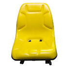 Ultra High Yellow Back Steel Pan Seat w Arm Rests for Skid Steers Backhoes