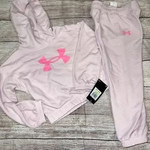 Under Armour Little Girls Size 4 Crop Hoodie Sweatshirt Joggers Set NEW - Picture 1 of 1