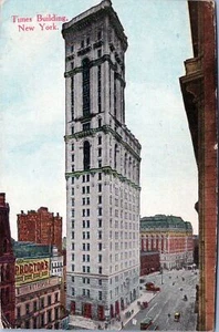 Times Building At New York Postcard Unposted - Picture 1 of 2
