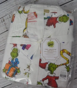 Pottery Barn Teen Dr Seuss Grinch FLANNEL pajamas Set Size XS Teen Christmas NEW - Picture 1 of 10