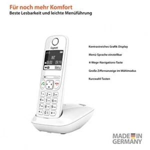 Gigaset AS690 Telefon bezprzewodowy bez automatycznej sekretarki Telefon DECT Zestaw głośnomówiący - Zdjęcie 1 z 6