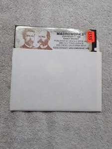 Macroworks Beagle Bros 1986 Apple II 5.25" Floppy Randy Brandt - Picture 1 of 3
