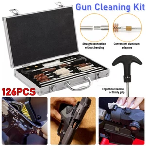 126pcs Universal Gun Cleaning Tools Set Kit Pistol Rifle Shotgun Firearm Cleaner - Picture 1 of 12
