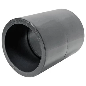 Sch 80 PVC 1-1/2 Inch Straight Coupling Socket Connect - Picture 1 of 5