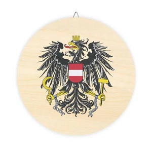 Austria Österreich Crest Adler Wall Art Decor, Wooden Plaque - Picture 1 of 13