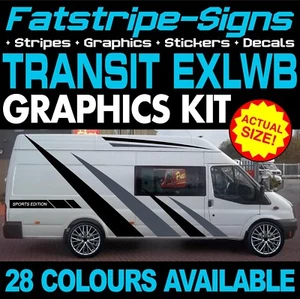 passend für FORD TRANSIT EXLWB GRAFIK AUFKLEBER STREIFEN AUFKLEBER VAN CAMPER JUMBO - Bild 1 von 2
