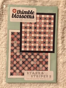 Stars & Stripes 2 Thimble Blossoms Camille Roskelley Fat Quarter Friendly Quilt - Picture 1 of 2