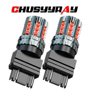 For Hummer H3 H3T 3157 LED Backup Reverse Light Bulb Kit 2pc Red Super Bright - Picture 1 of 12