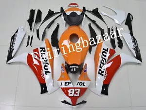 Fit for 2012-2015 CBR1000RR Repsol White Orange Red ABS Injection Fairing Kit - Picture 1 of 7
